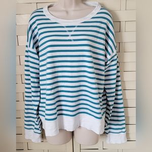 J Crew french terry long sleeve top sweatshirt pullover  size L